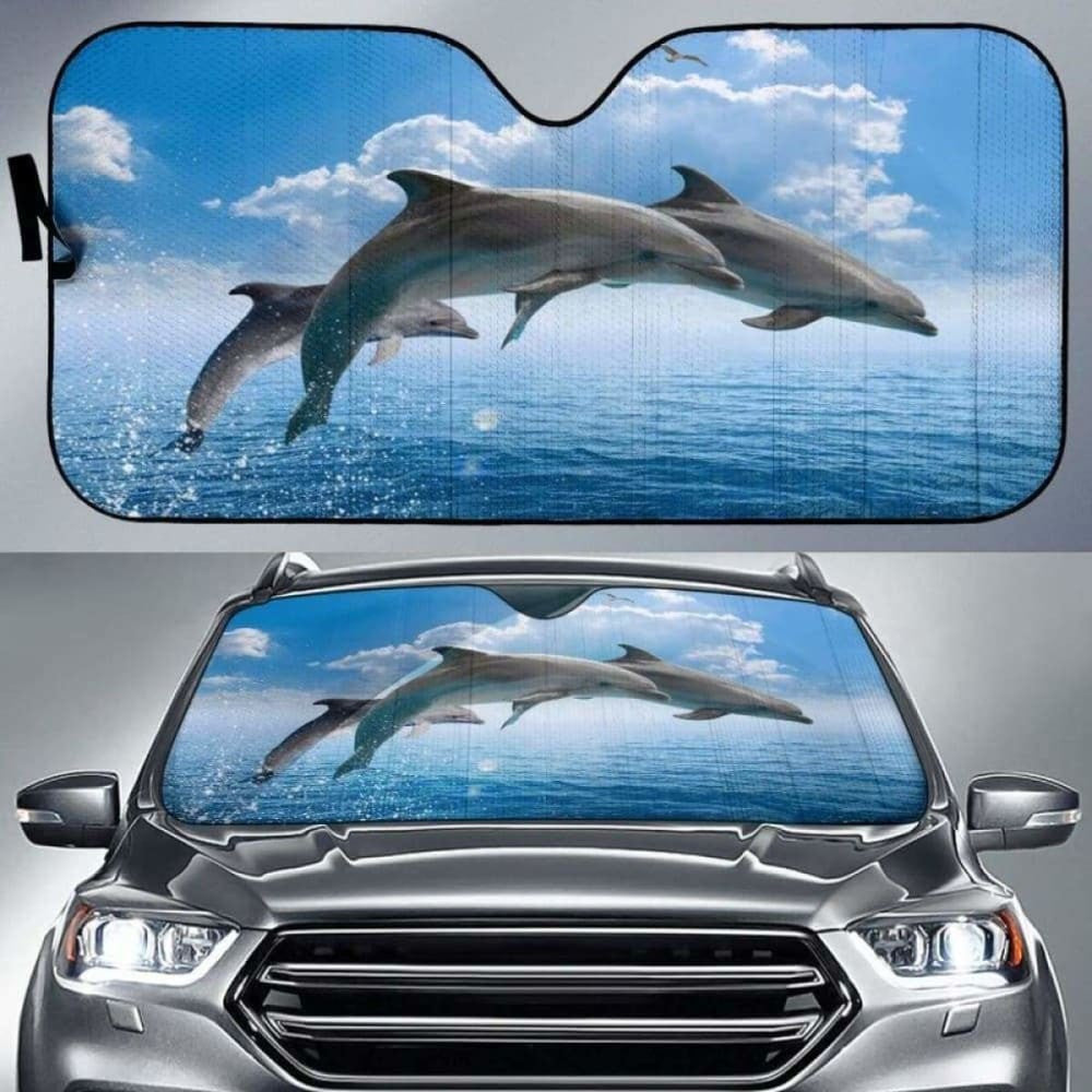 Sea Dolphins Auto Sun Shade