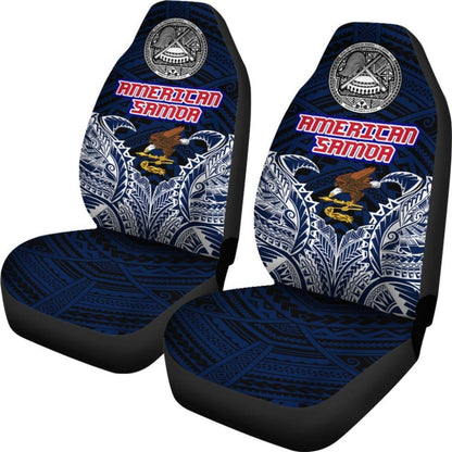American Samoa Car Seat Covers - American Samoa Flag Coat Of Arms Premium -