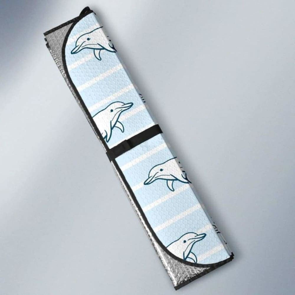 Dolphin Blue Striped Background Car Auto Sun Shades