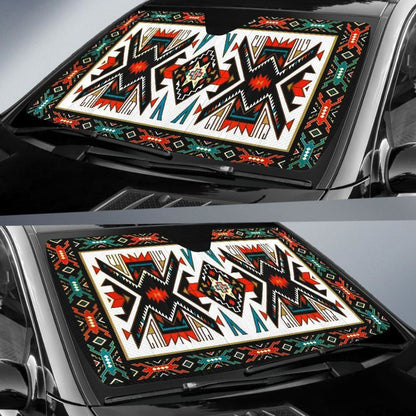 Tribal Colorful Pattern Native American PrideD Auto Sun Shades