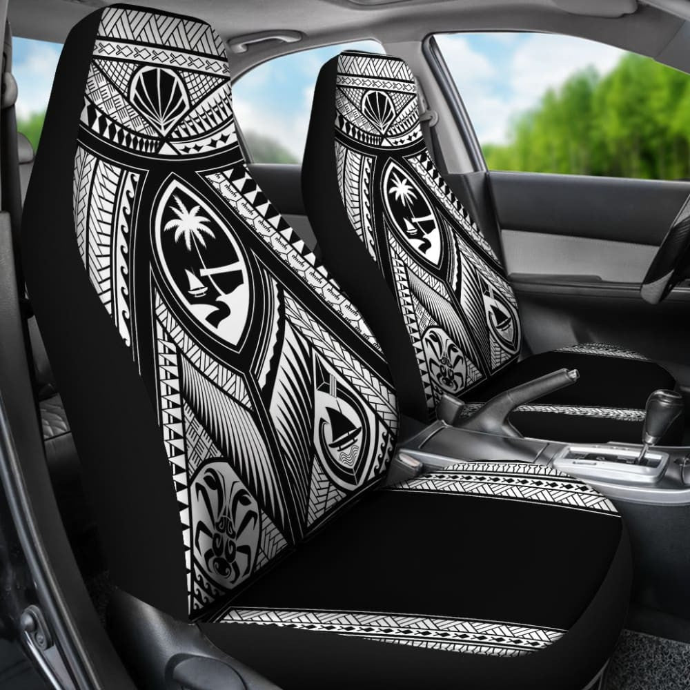 Guahan Tribal Black Car Seat Covers