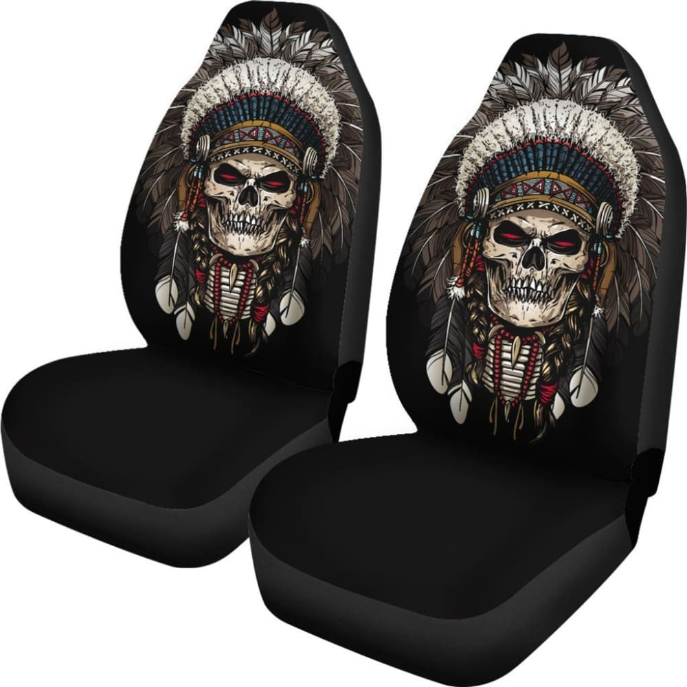 Skull Chief Native American Car Seat Covers