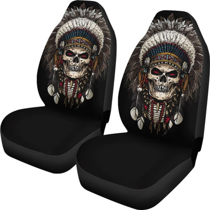 Skull Chief Native American Car Seat Covers
