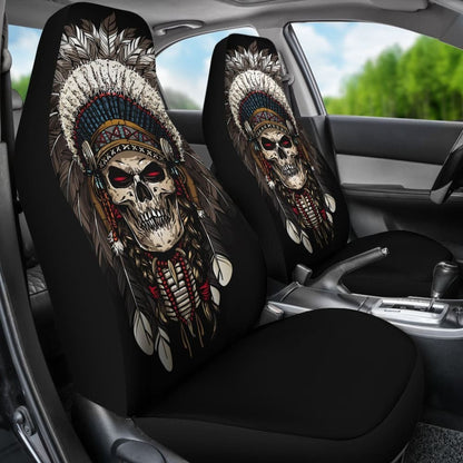 Skull Chief Native American Car Seat Covers