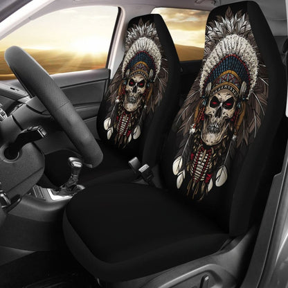 Skull Chief Native American Car Seat Covers