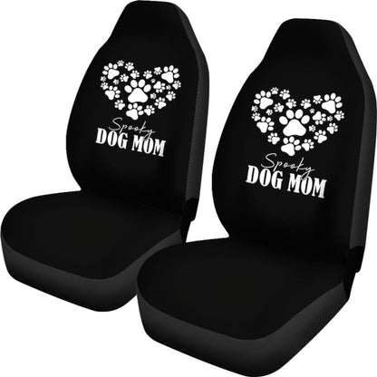Spooky Dog Mom Halloween Paw Car Seat Covers