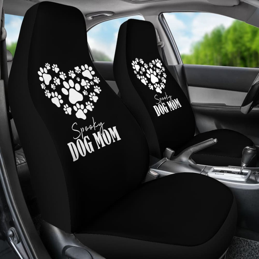 Spooky Dog Mom Halloween Paw Car Seat Covers