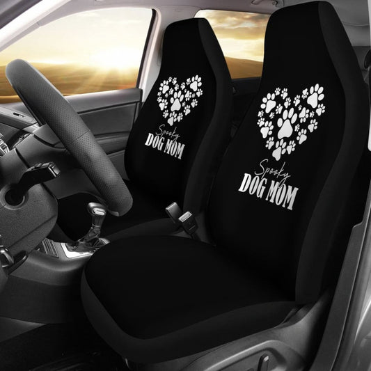 Spooky Dog Mom Halloween Paw Car Seat Covers