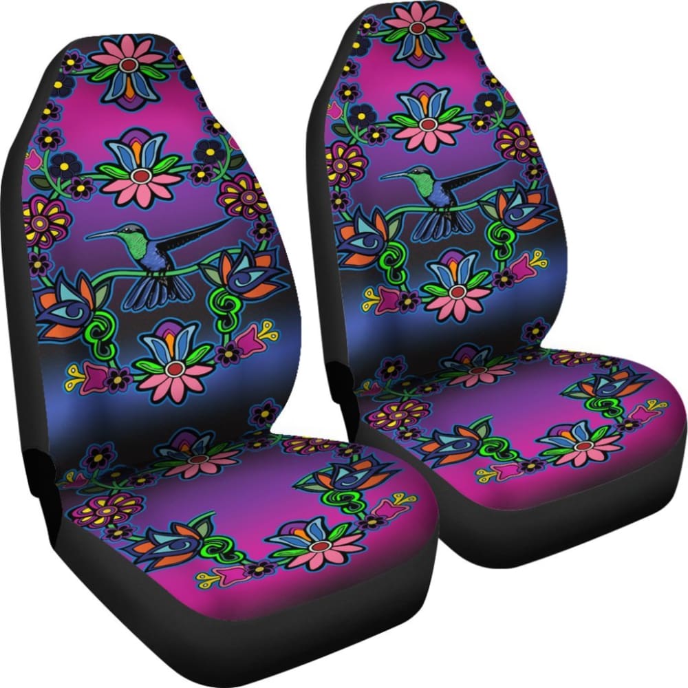 Native Floral Hummingbird Design Car Seat Covers