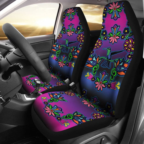 Native Floral Hummingbird Design Car Seat Covers