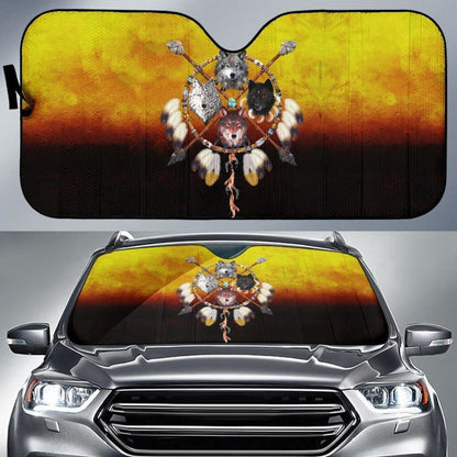 Wolves Warrior Native American Pride Auto Sun Shades