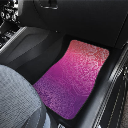 Peach, Pink & Purple Gradient Mandalas Car Floor Mats