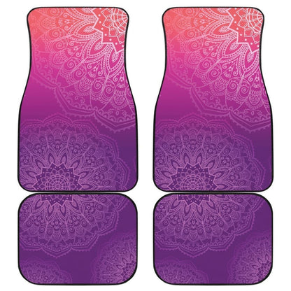 Peach, Pink & Purple Gradient Mandalas Car Floor Mats