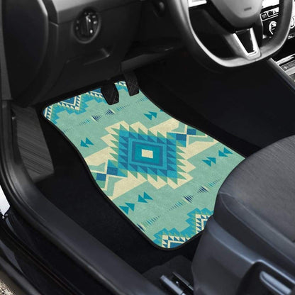 Pattern Ethnic Native Front And Back Car Mats