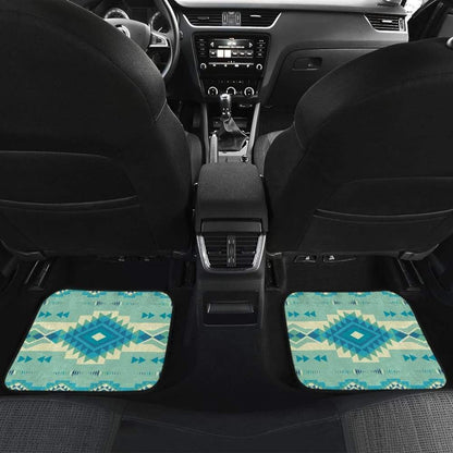 Pattern Ethnic Native Front And Back Car Mats