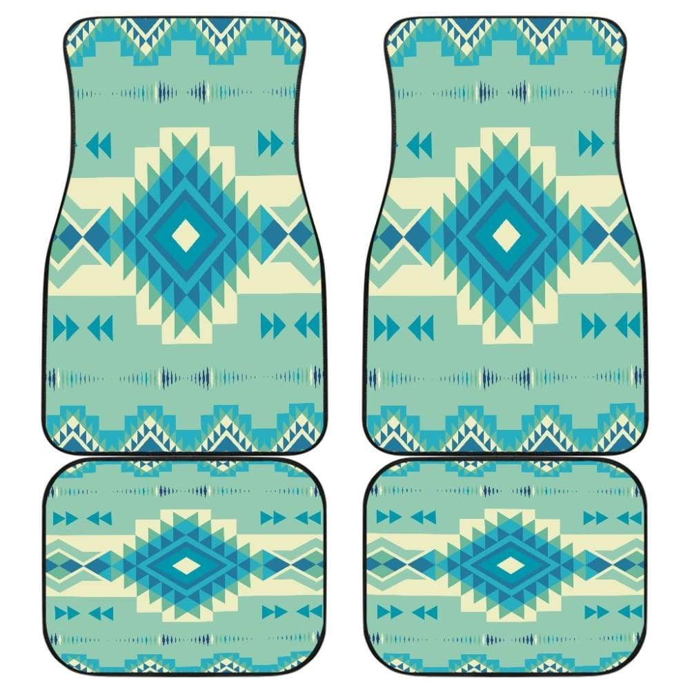 Pattern Ethnic Native Front And Back Car Mats