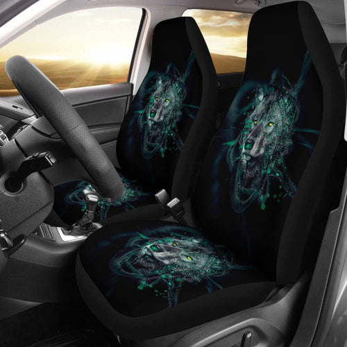 Dark Wolf Native Car Seat Covers