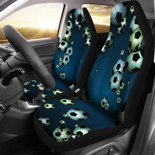 Floating Soccer Ball Design Car Seat Cover