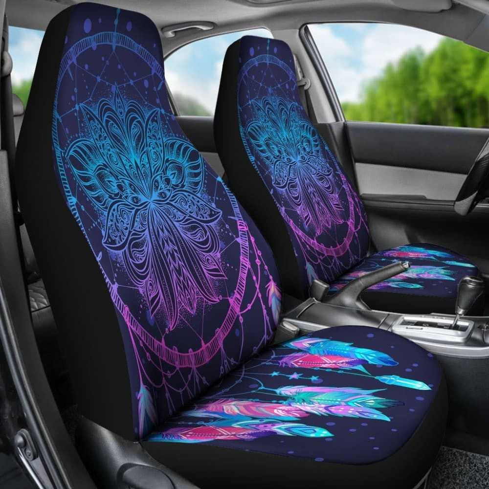 Galaxy Purple Dreamcatcher Native American Design Car Seat Covers