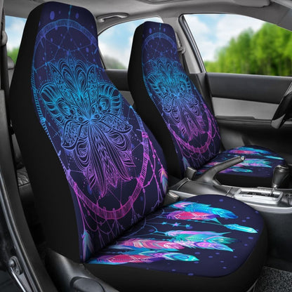 Galaxy Purple Dreamcatcher Native American Design Car Seat Covers