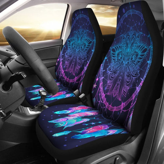 Galaxy Purple Dreamcatcher Native American Design Car Seat Covers