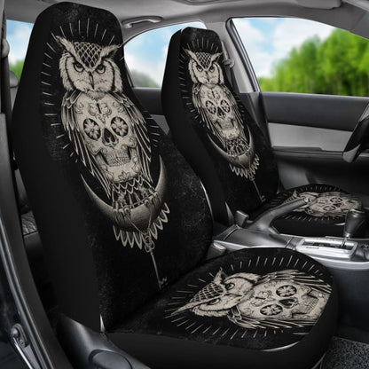 Skull Gift Polyester FabricD Skull Car Seat Cover Set