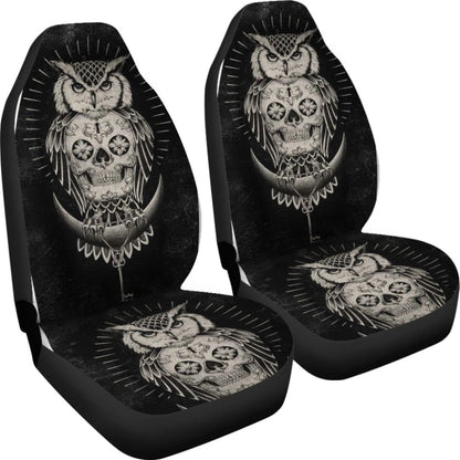 Skull Gift Polyester FabricD Skull Car Seat Cover Set