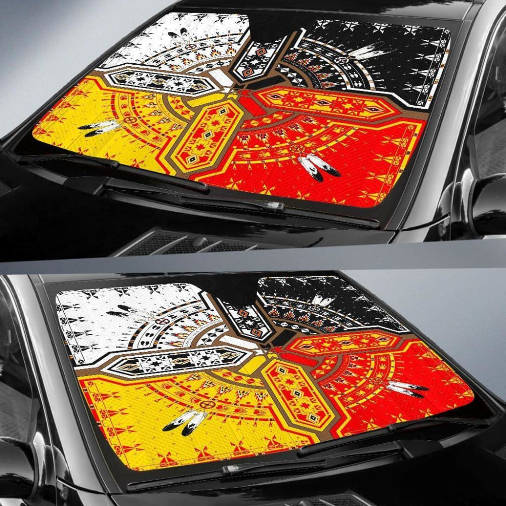 Medicine Wheels Native American Design Auto Sun Shades