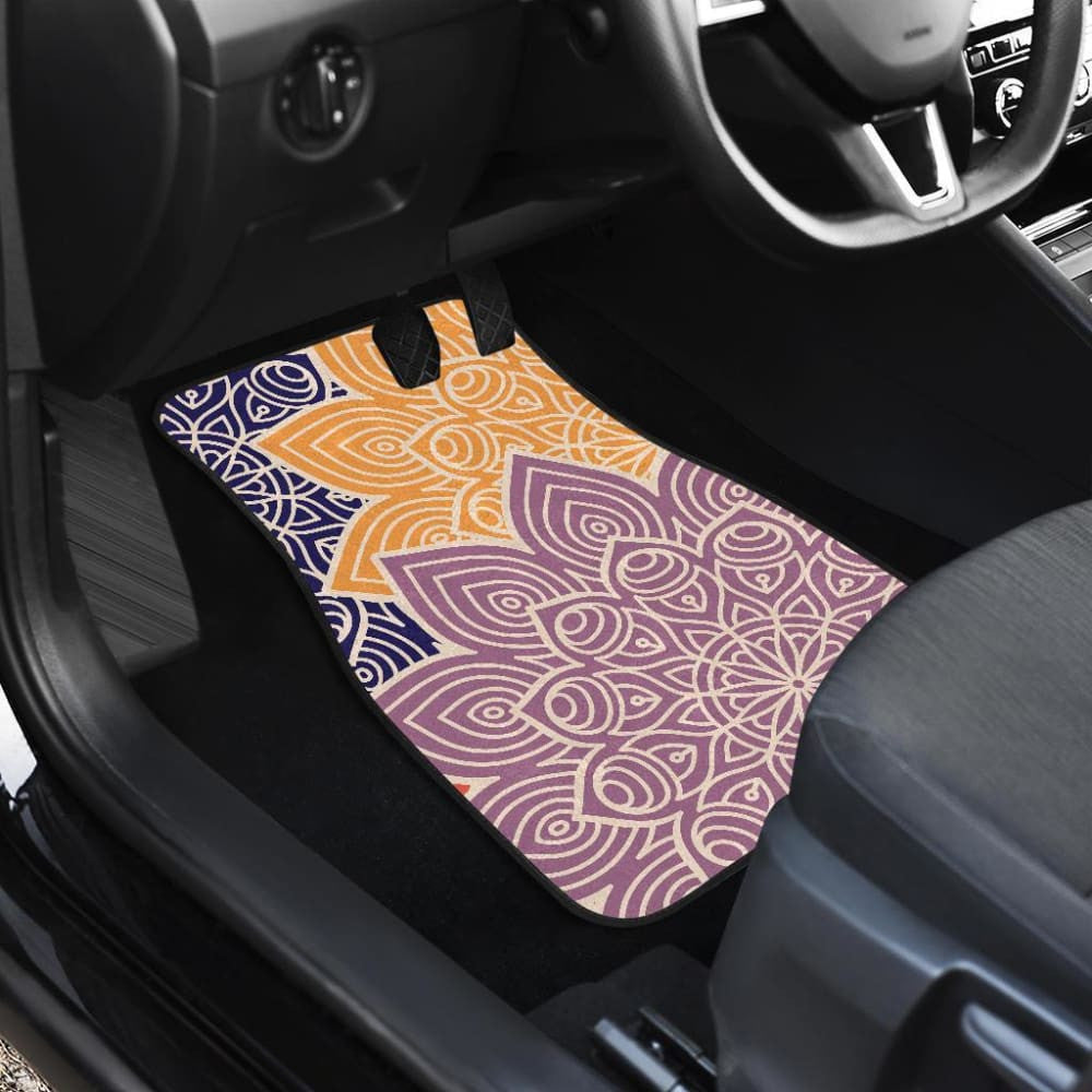 Colorful Floral Mandalas Car Floor Mats