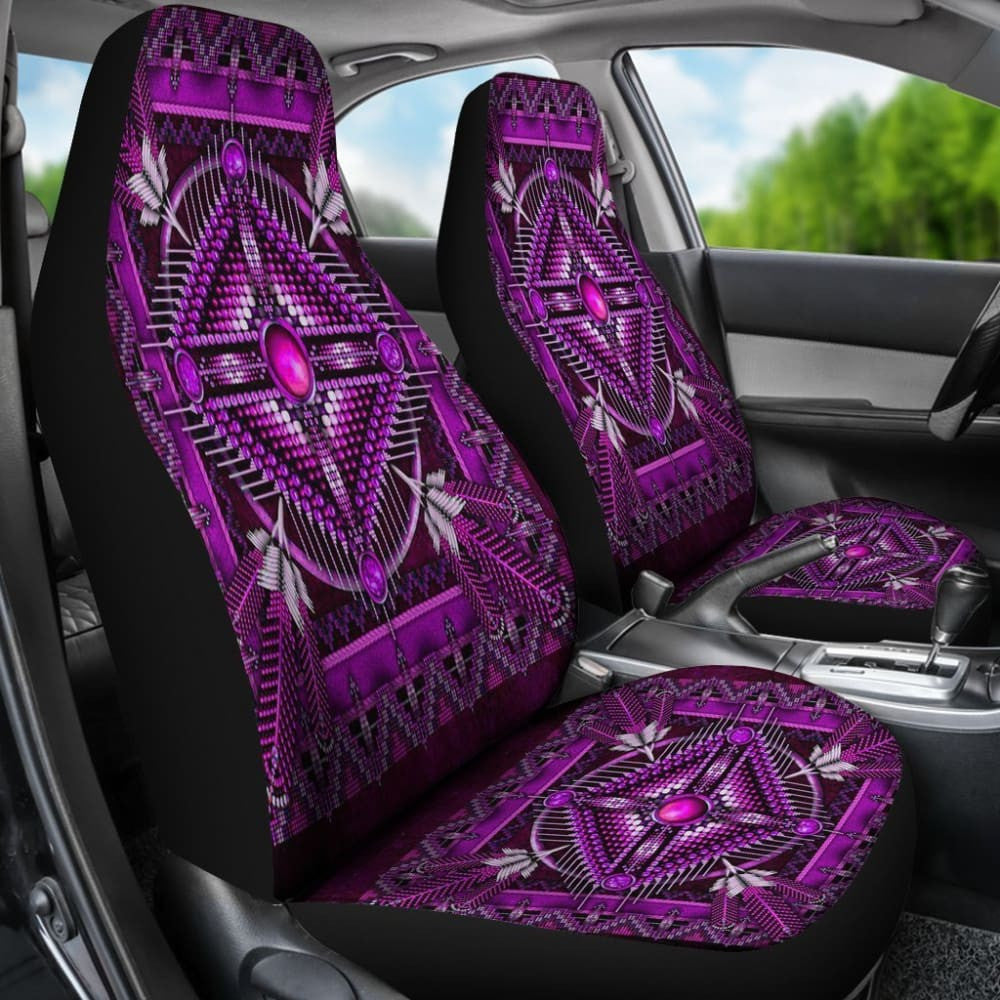 Naumaddic Arts Purple Native American Car Seat Covers
