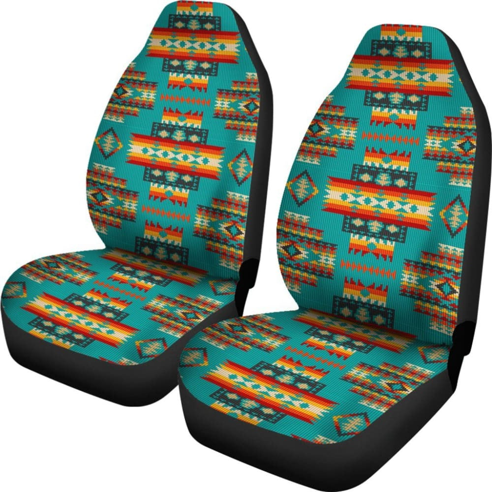 Blue Pattern Native Car Seat Covers