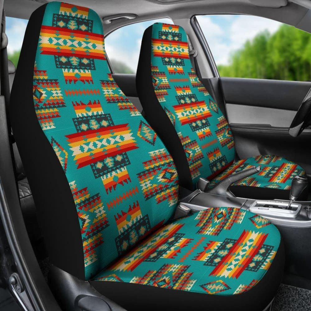 Blue Pattern Native Car Seat Covers