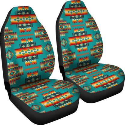 Blue Pattern Native Car Seat Covers