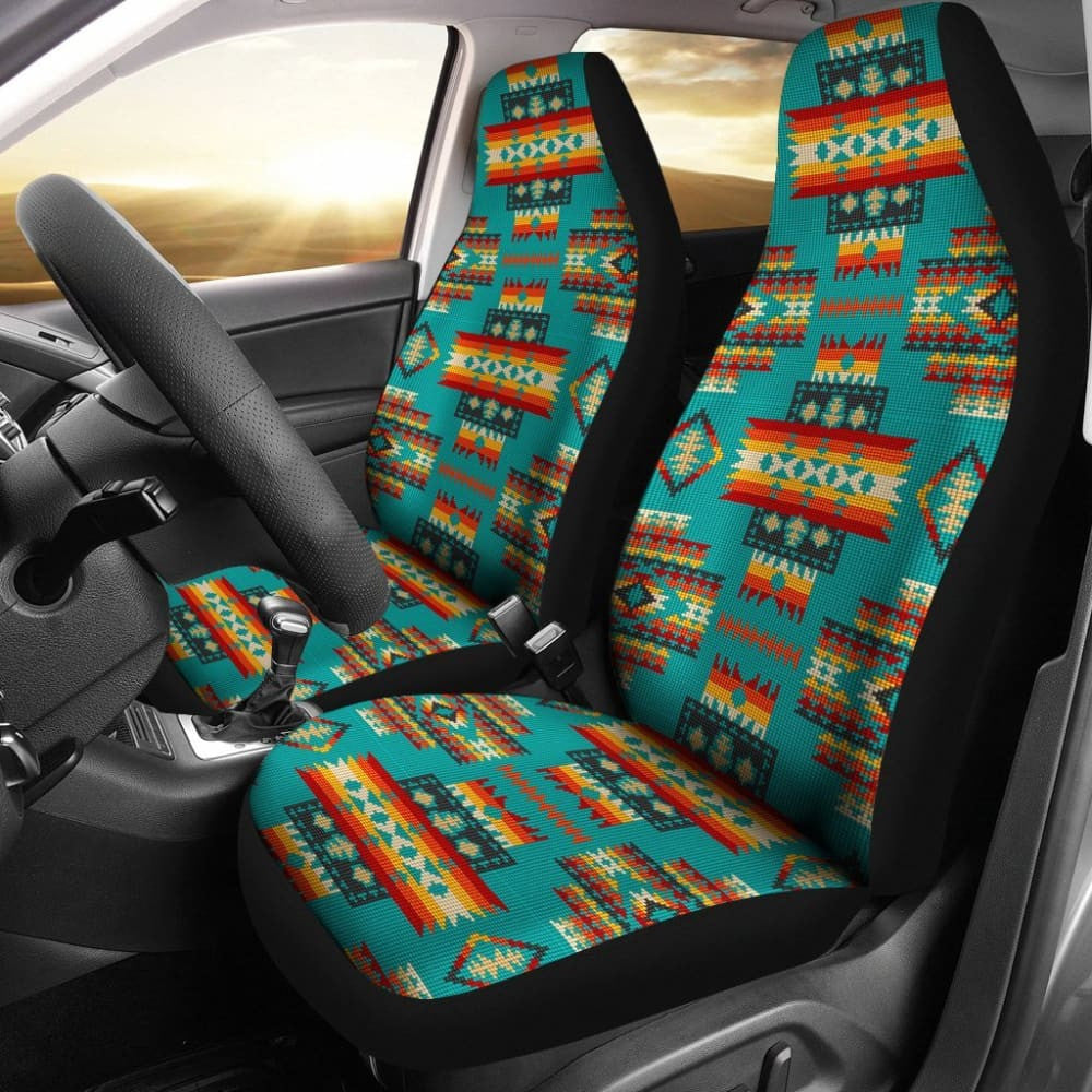 Blue Pattern Native Car Seat Covers