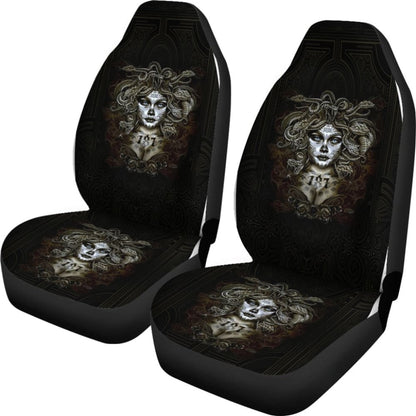Skull Gift Polyester FabricD Skull Car Seat Cover Set