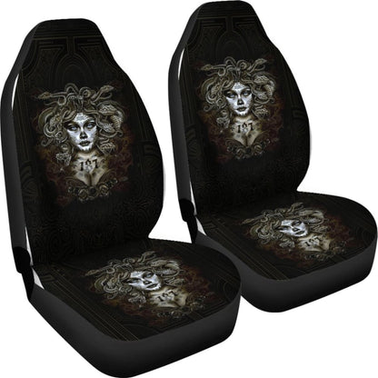 Skull Gift Polyester FabricD Skull Car Seat Cover Set