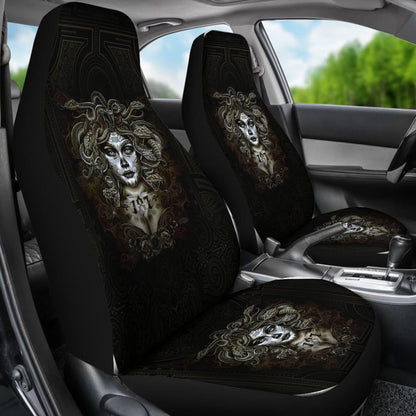 Skull Gift Polyester FabricD Skull Car Seat Cover Set