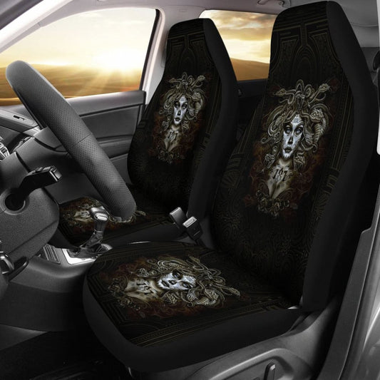 Skull Gift Polyester FabricD Skull Car Seat Cover Set