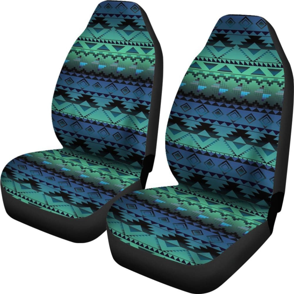 Blue Pattern Native Car Seat Cover