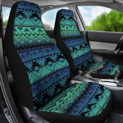 Blue Pattern Native Car Seat Cover