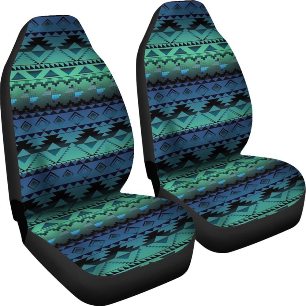 Blue Pattern Native Car Seat Cover