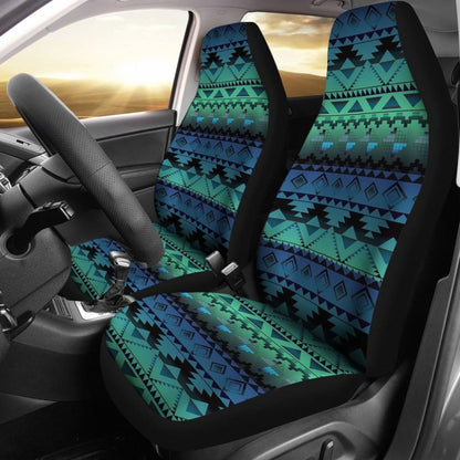 Blue Pattern Native Car Seat Cover