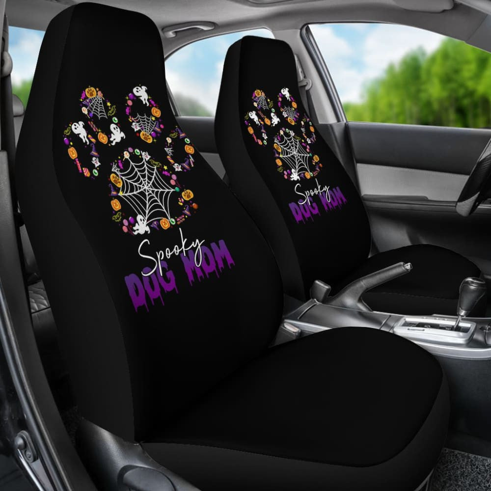 Spooky Dog Mom Halloween Car Seat Covers
