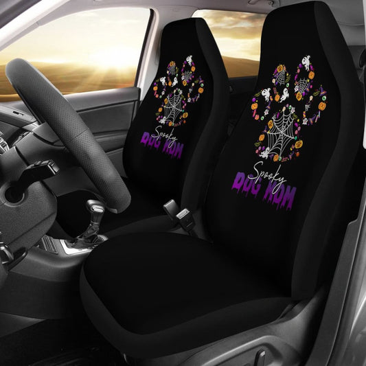 Spooky Dog Mom Halloween Car Seat Covers