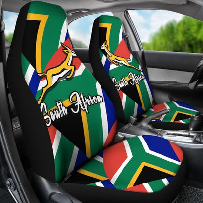 South Africa Springbok Car Seat Covers Flag Patch Up Version