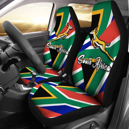South Africa Springbok Car Seat Covers Flag Patch Up Version