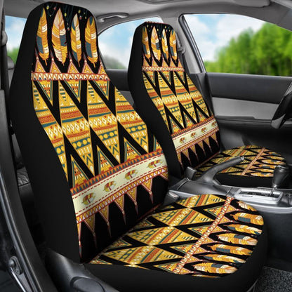 Feather Yellow NativeCar Seat Cover