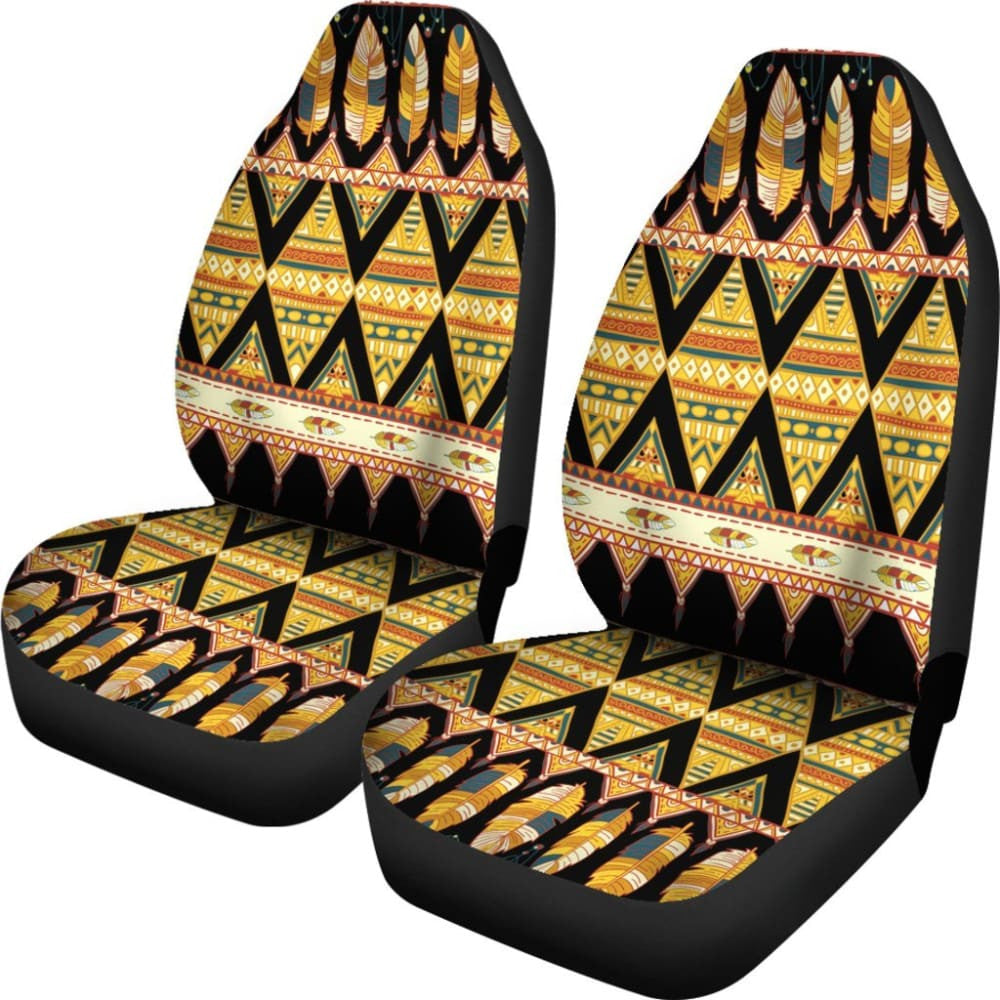 Feather Yellow NativeCar Seat Cover