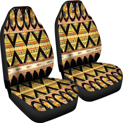Feather Yellow NativeCar Seat Cover