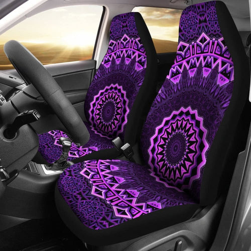 Purple Mandala Car Seat Covers